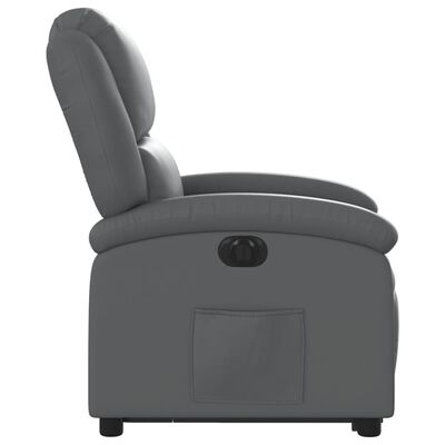 vidaXL Electric Stand up Recliner Chair Gray Faux Leather