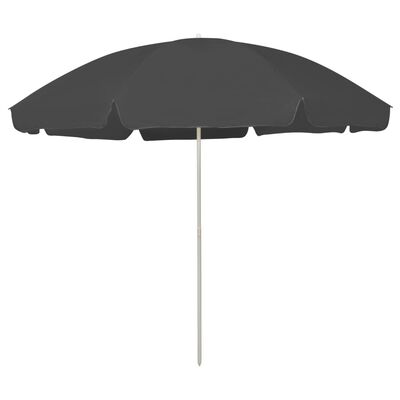 vidaXL Beach Parasol Anthracite 118.1"