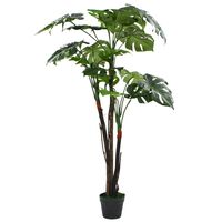 vidaXL Artificial Monstera Plant with Pot 51.2" Green