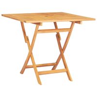 vidaXL Folding Patio Table 33.5"x33.5"x29.9" Solid Teak Wood