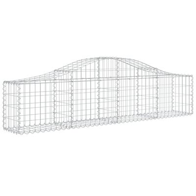 vidaXL Arched Gabion Baskets 15 pcs 78.7"x11.8"x15.7"/23.6" Galvanized Iron