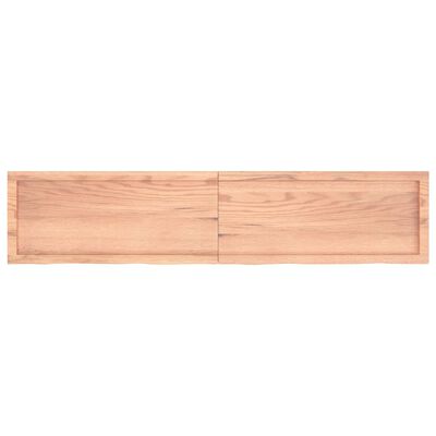 vidaXL Wall Shelf Light Brown 70.9"x15.7"x(0.8"-1.6") Treated Solid Wood Oak