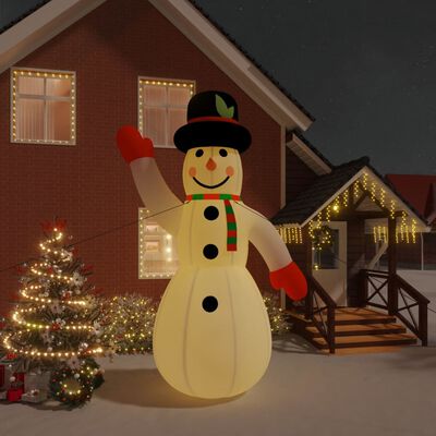 vidaXL Christmas Inflatable Snowman with LEDs 179.1"