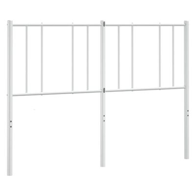 vidaXL Metal Headboard White 53.1"