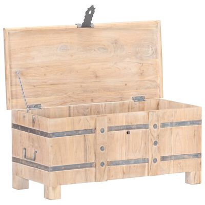 vidaXL Chest 35.4"x15.7"x15.7" Solid Acacia Wood