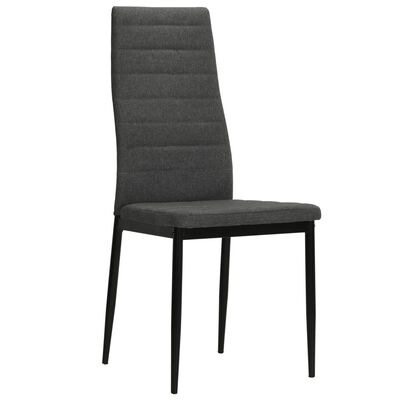 vidaXL Dining Chairs 4 pcs Dark Gray Fabric