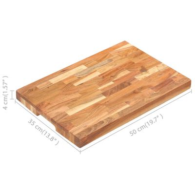 vidaXL Chopping Board 19.7"x13.8"x1.6" Solid Acacia Wood