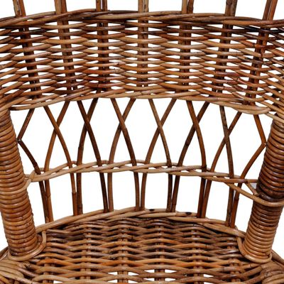 vidaXL Patio Chair Natural Rattan Brown