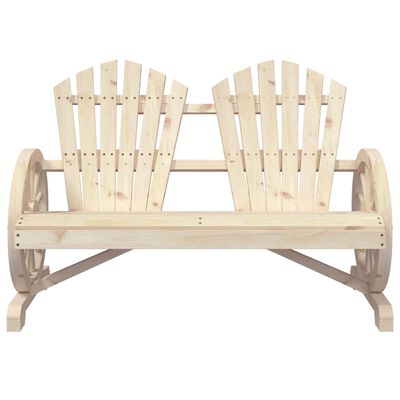 vidaXL Patio Adirondack Chair 2-Seater Solid Wood Fir