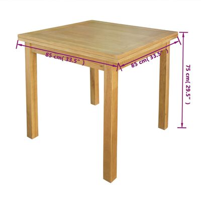 vidaXL Extendable Table Oak 67"x33.5"x29.5"