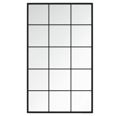 vidaXL Wall Mirrors 4 pcs Black 39.4"x23.6" Metal