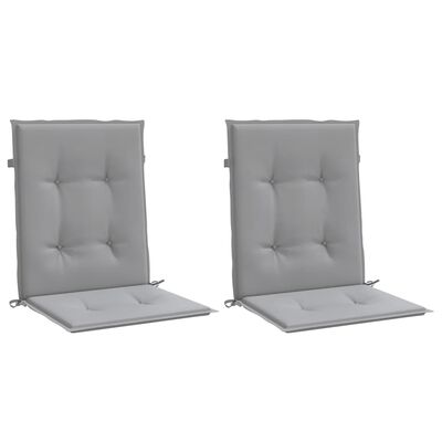 vidaXL Garden Lowback Chair Cushions 2 pcs Gray 39.4"x19.7"x1.2" Oxford Fabric