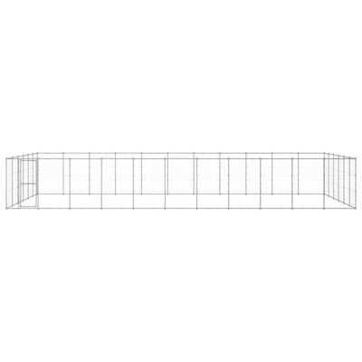 vidaXL Outdoor Dog Kennel Galvanized Steel 859.6 ft²