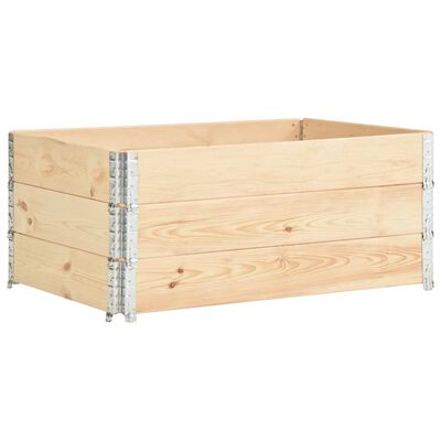 vidaXL Pallet Collars 3 pcs 39.4"x59.1" Solid Pine Wood