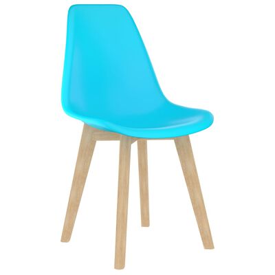 vidaXL Dining Chairs 6 pcs Blue Plastic