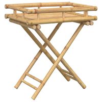 vidaXL Folding Tray Table 23.6"x15.7"x26.8" Bamboo