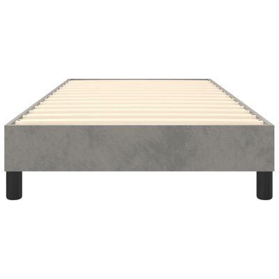 vidaXL Bed Frame Light Gray 39.4"x79.9" Twin XL Velvet