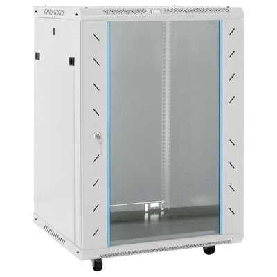 vidaXL 15U Network Cabinet with Swivel Feet 19" IP20 20.9"x15.7"x31.5"