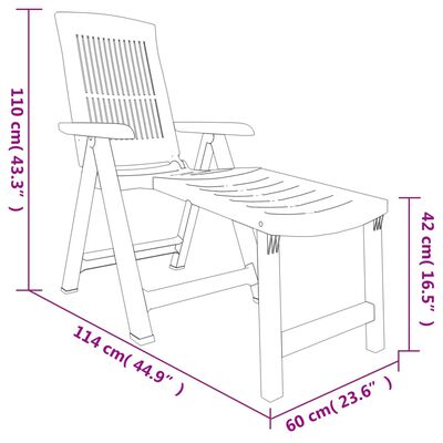 vidaXL Sun Lounger Green Plastic