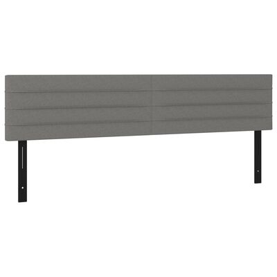 vidaXL LED Headboard Dark Gray 78.7"x2"x30.7"/34.6" Fabric