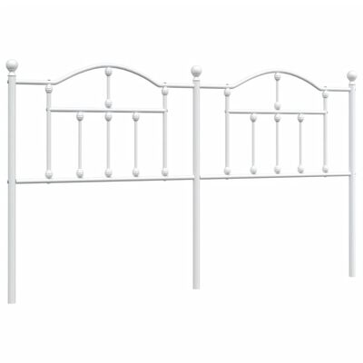 vidaXL Metal Headboard White 70.9"