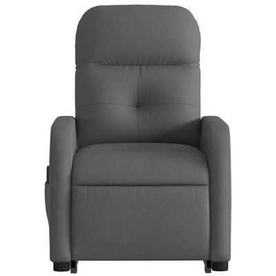 vidaXL Stand up Massage Recliner Chair Dark Gray Fabric