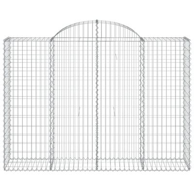 vidaXL Arched Gabion Baskets 7 pcs 78.7"x19.7"x55.1"/63" Galvanized Iron