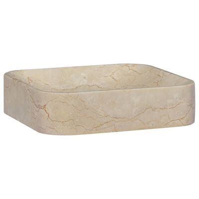 vidaXL Sink Cream 15.7"x15.7"x3.9" Marble