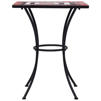 vidaXL Mosaic Bistro Table Terracotta and White 23.6" Ceramic