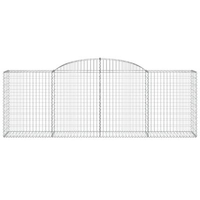 vidaXL Arched Gabion Baskets 7 pcs 118.1"x19.7"x39.4"/47.2" Galvanized Iron