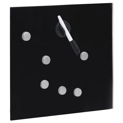 vidaXL Key Box with Magnetic Board Black 13.8"x13.8"x1.6"