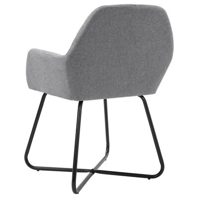 vidaXL Dining Chairs 2 pcs Light Gray Fabric