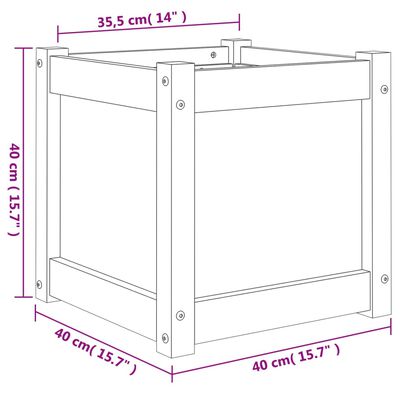 vidaXL Garden Planters 2 pcs Impregnated Wood Pine