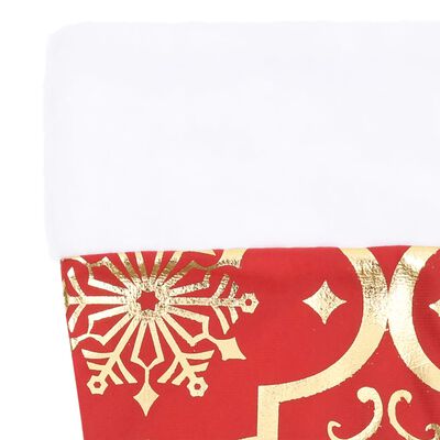 vidaXL Luxury Christmas Tree Skirt with Sock Red 4 ft Fabric