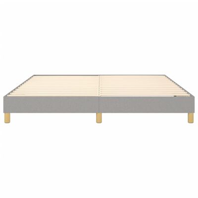 vidaXL Bed Frame Light Gray 72"x83.9" California King Fabric