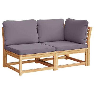 vidaXL 5 Piece Patio Lounge Set with Cushions Solid Wood Acacia