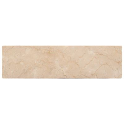 vidaXL Sink 17.7"x11.8"x4.7" Marble High Gloss Cream