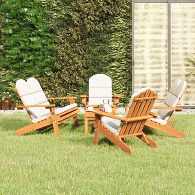 vidaXL 5 Piece Adirondack Patio Lounge Set Solid Wood Acacia