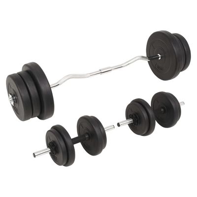 vidaXL Barbell and Dumbbell Set 132.3 lb