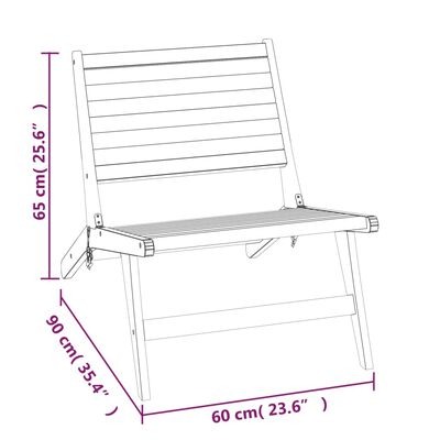 vidaXL Patio Chair Solid Wood Teak