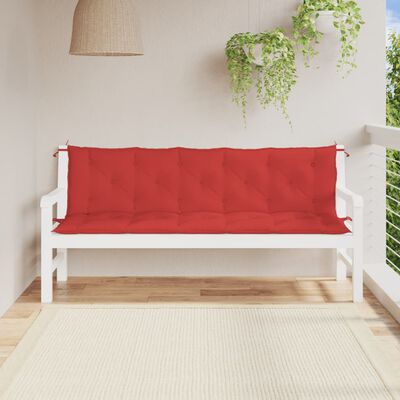 vidaXL Garden Bench Cushion Red 70.9"x(19.7"+19.7")x2.8" Oxford Fabric