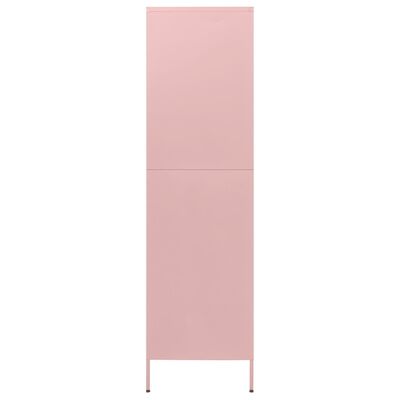 vidaXL Wardrobe Pink 35.4"x19.7"x70.9" Steel