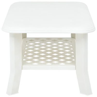 vidaXL Coffee Table White 35.4"x23.6"x18.1" Plastic