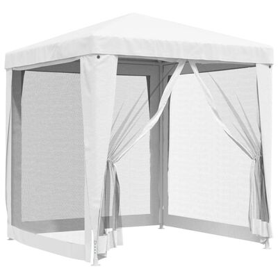 regelmatig Sneeuwstorm Sortie vidaXL Party Tent with 4 Mesh Sidewalls 6.6'x6.6' White | vidaXL.com