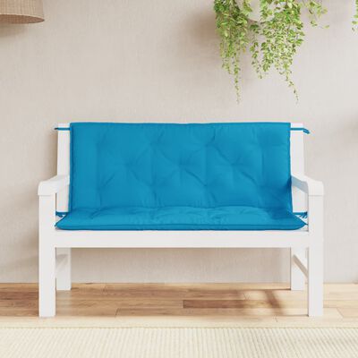 vidaXL Garden Bench Cushion Light Blue 47.2"x(19.7"+19.7")x2.8" Oxford Fabric