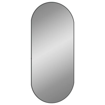 vidaXL Wall Mirror Black 39.4"x17.7" Oval