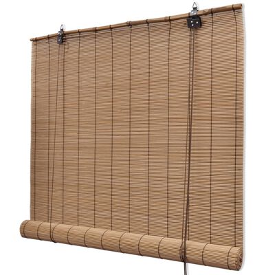 vidaXL Brown Bamboo Roller Blinds 31.5"x63"