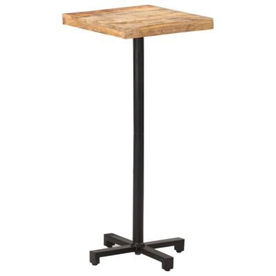 vidaXL Bar Table Square 19.7"x19.7"x43.3" Rough Mango Wood