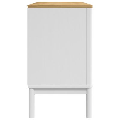 vidaXL Sideboard FLORO White 44.9"x16.9"x29.1" Solid Wood Pine