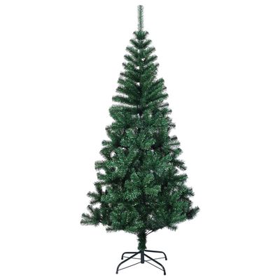 vidaXL Artificial Christmas Tree with Iridescent Tips Green 4 ft PVC